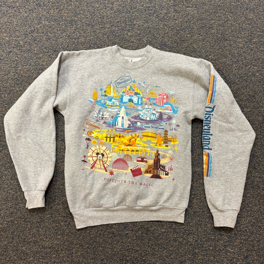 Disney Gray Graphic Sweater Size Small